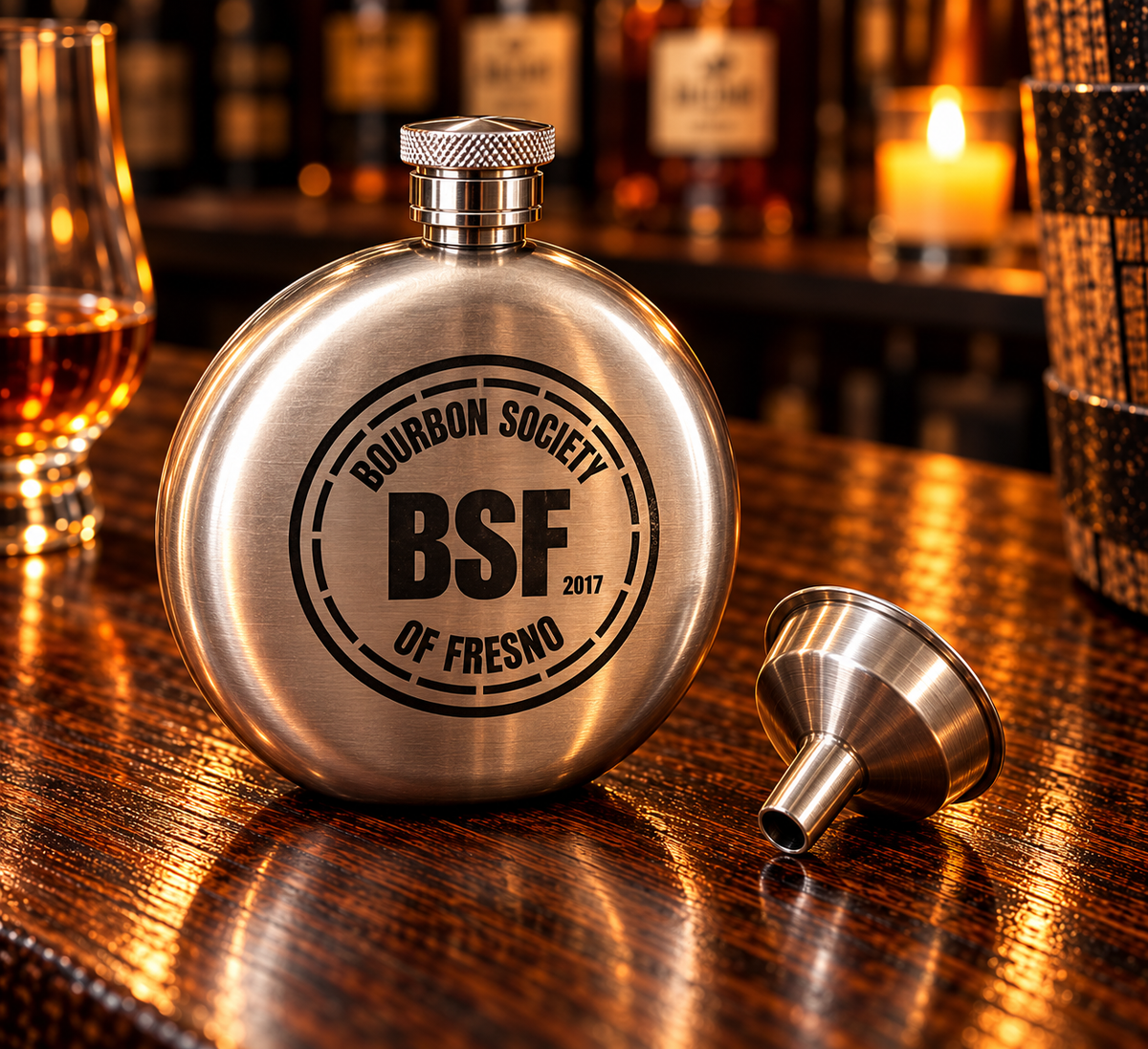 BSF Logo Sporran Flask with Funnel